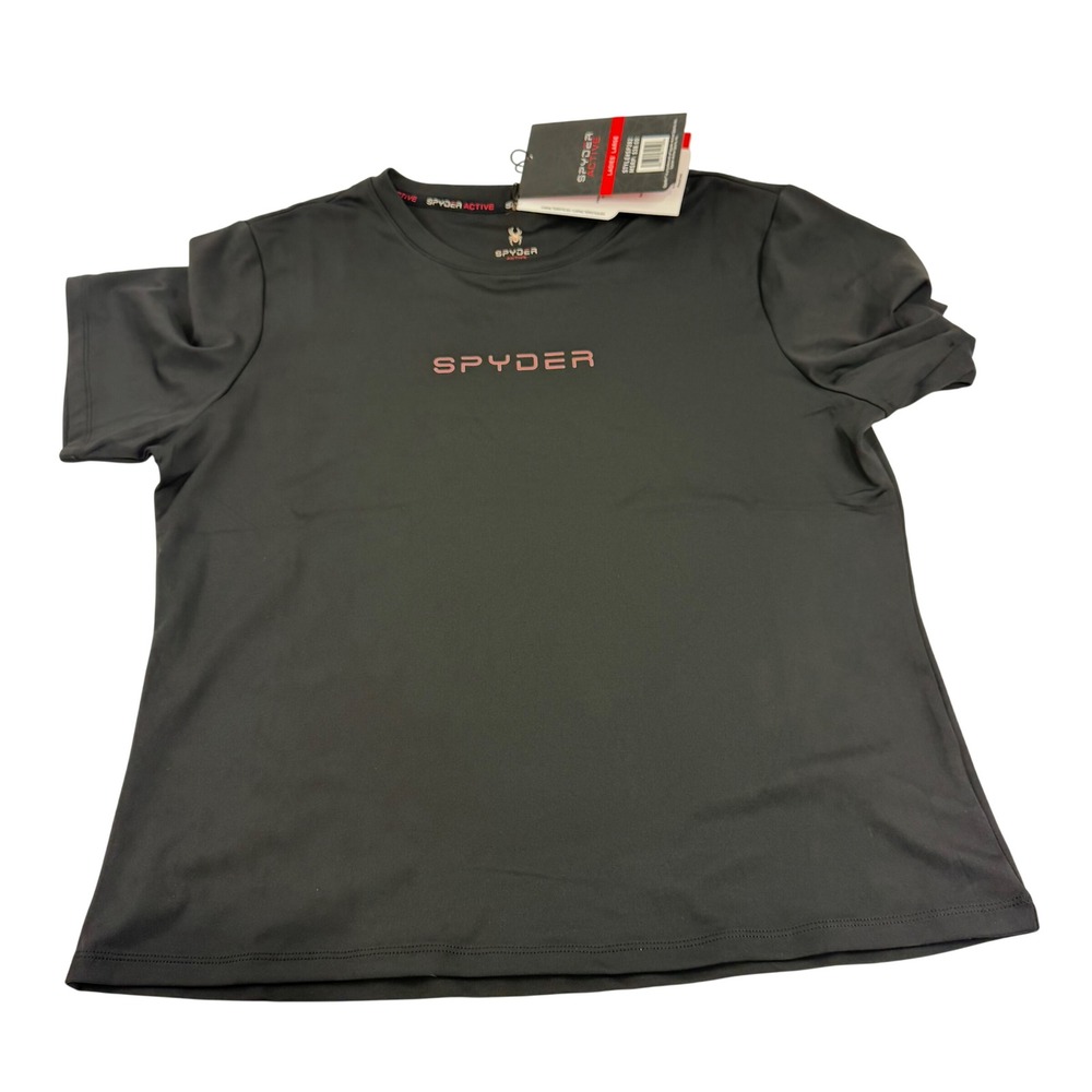SPYDER‎ Active Women's Black Short Sleeve T Shirt Activewear Top Size Large